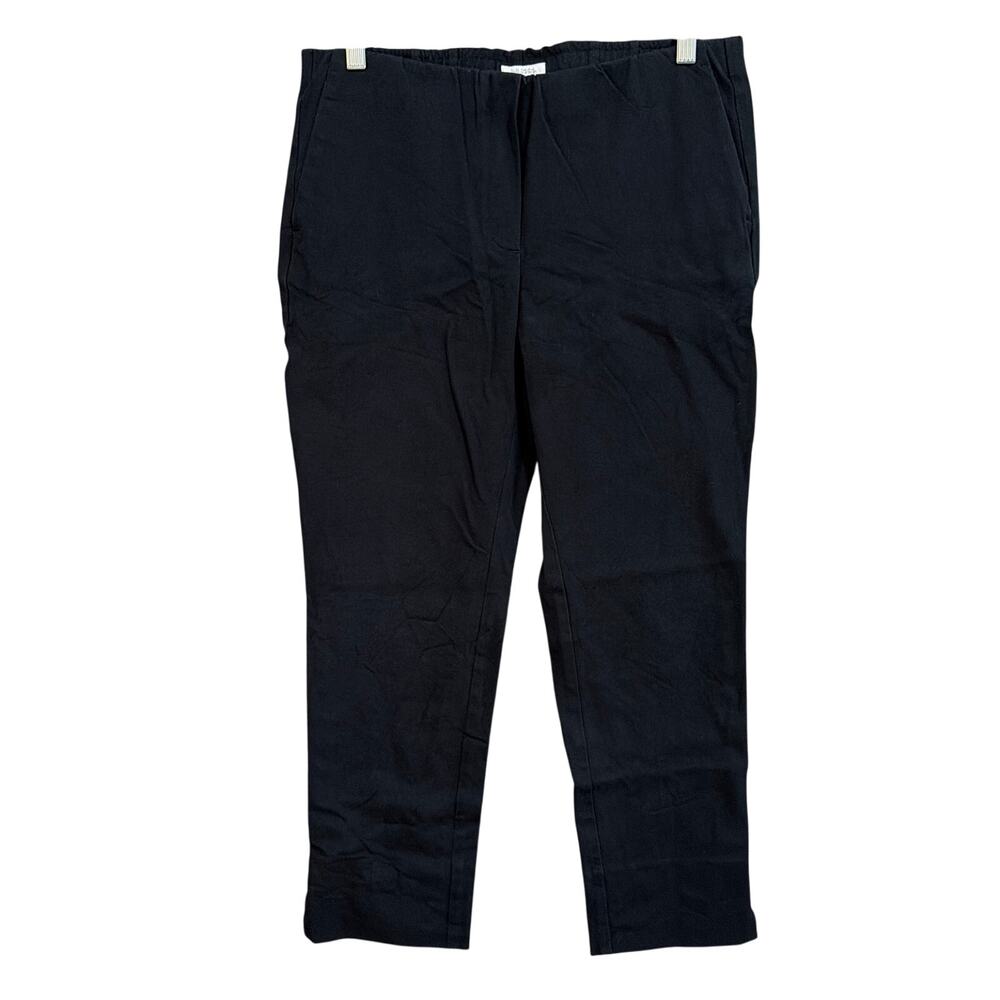 J Jill Womens Pants Black Pull On Mid Rise Ankle Premium Bi-Stretch 8
